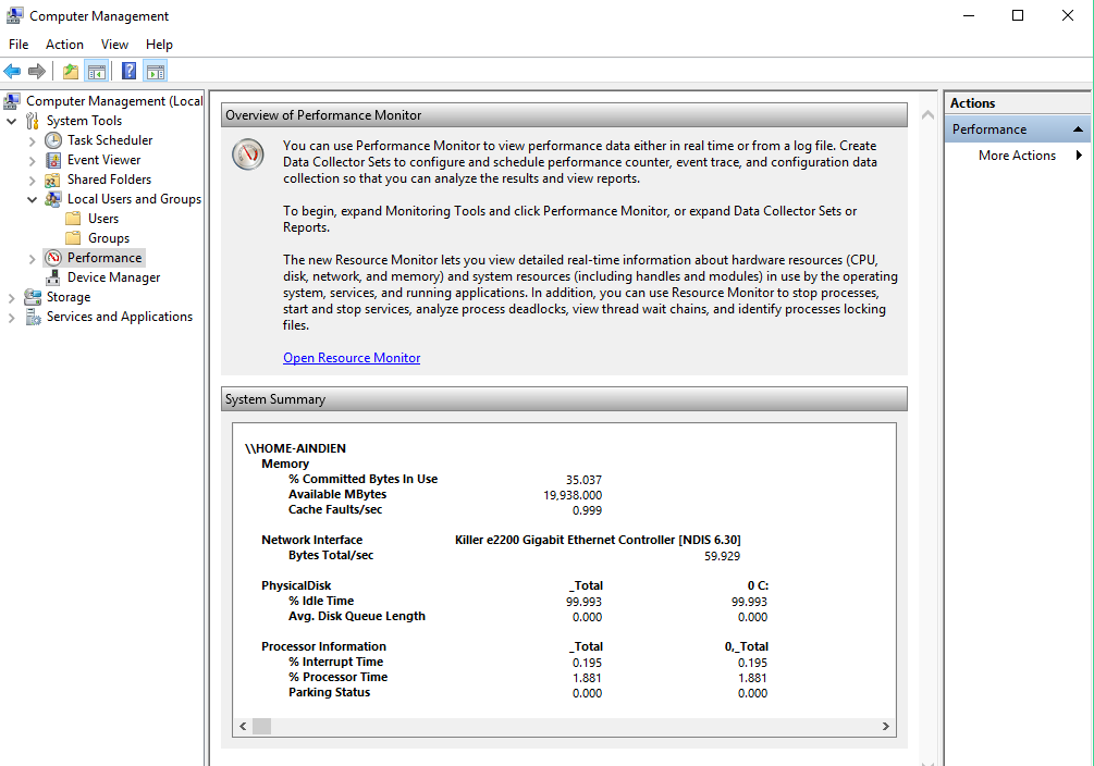 computer management tools in windows 10